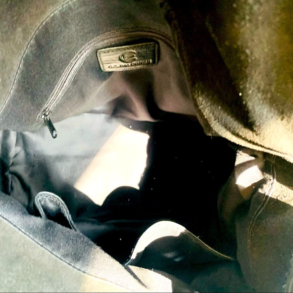 ✨ C. Z. Falconer✨ Black Suede Tassel Handbag W/Braided Leather Handle - Picture 12 of 15